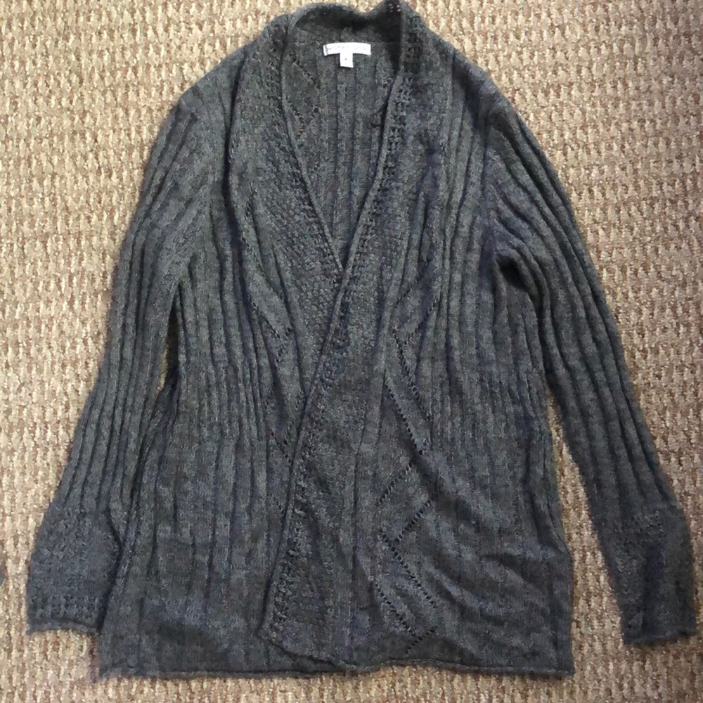 Gray notations cardigan